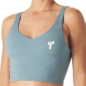 Top corto de algodón personalizado para mujer, ropa de gimnasio activa, chaleco de Yoga para entrenamiento, camisetas sin mangas, Jersey corto con estampado informal, entrenamientos de verano e invierno - Product Image 1