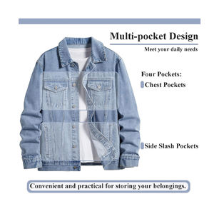 Chaqueta Casual de Color Sólido Ecológica, Chaqueta de Solapa de Cintura Media Vintage para Hombre, Abrigo Cálido de Moda para Primavera y Otoño - Product Image 3