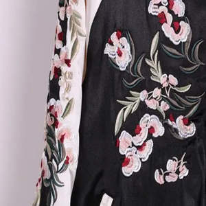 Veste universitaire en toile satinée personnalisable pour homme avec col montant, fermeture éclair avant et doublure en nylon brodée - Product Image 5