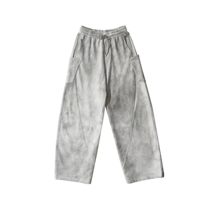 Pantalones Deportivos Unisex Extra Grandes de Algodón Grueso de Primera Calidad con Diseño 3D Estampado Vintage Lavado Ácido y Decolorado por el Sol para Mujer, Modelo 2026 - Product Image 1