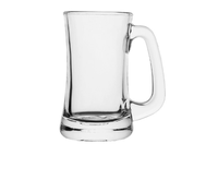 Mug à bière en verre de 430 ml pour la maison, avec poignée, résistant à la chaleur, grande capacité, adapté pour boire de l'eau et préparer du thé.