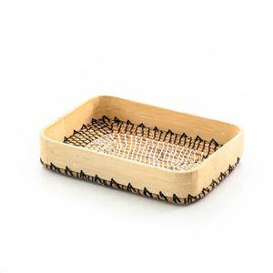 Plateau en bambou enroulé en jonc de mer plateaux de service en fibres naturelles faits à la main polyvalents pour thé nourriture cocktail boisson restauration - Product Image 4