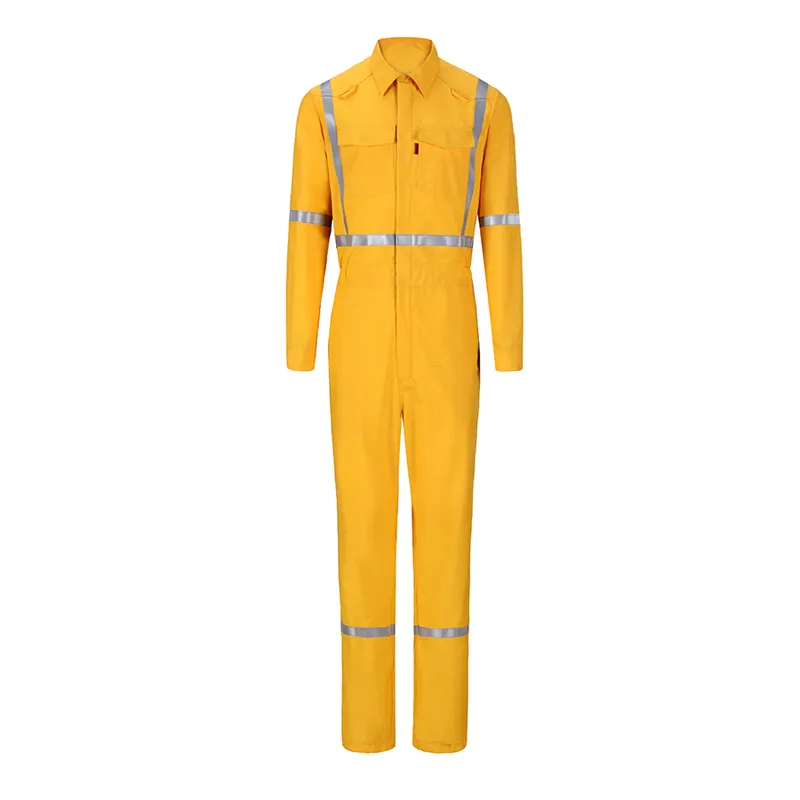 OEM whole sale Security Uniform Working Coverall With Reflective Overall Work Suit Work Clothes hot selling safety suit