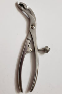 คีมหนีบสเตนเลสกระดูกและข้อสำหรับยึดกระดูกวงล้อยาวเครื่องมือผ่าตัดด้วยมือการออกแบบโค้ง - Product Image 2