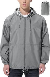 Wholesale Designer Men's Long Stand Front Zipper Winter Hooded Vintage Windbreaker Jacket Lightweight Windproof Waterproof - Product Image 6