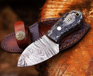 Couteaux de chasse Damas faits à la main, lame fixe Full Tang de haute qualité, personnalisable, fourniture en gros OEM - Product Image 5