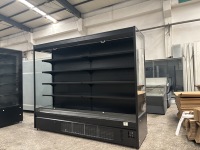 Réfrigérateur vertical ouvert pour supermarché, armoire à fruits et légumes frais, refroidissement par ventilateur commercial, réfrigérateur ouvert
