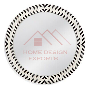 Blue and <b>White</b> Hand Carved Bone Inlay Home Wall Decor <b>Mirrors</b> - Product Image 6