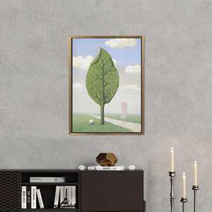 Toile d'art abstraite élégante avec motif d'arbre - Impression moderne pour décoration de bureau, encadrée en or - Product Image 1