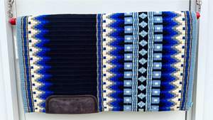 Vente en gros équestre 100% tapis de selle Western en feutre de laine mérinos avec design tissé coloré - Product Image 3