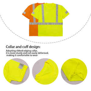 Reflective Shirt High Visibility Safety T-Shirt Men <b>Women</b> Lightweight Breathable Durable Outdoor Workwear <b>Top</b> - Product Image 5