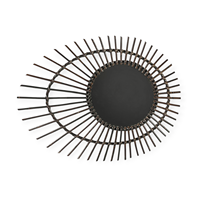 Miroirs Mulya en gros, design traditionnel, miroirs muraux à cadre en bois avec éclairage LED, haute qualité, décoration intérieure, emballés dans une boîte en carton