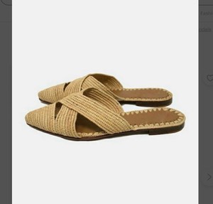 Zapato sin cordones hecho a mano Babouche de Raffia-artesanía en Marruecos por artesanos locales Rafia hecha a mano, idea de regalo - Product Image 2