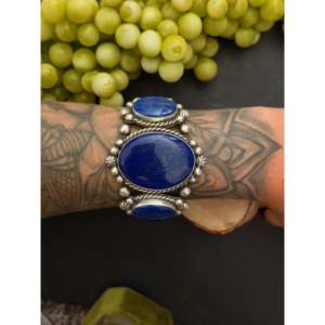 Augustine Largo Lapis & Sterling Silver Cuff Bracelet Fashionable Accessory - Product Image 2