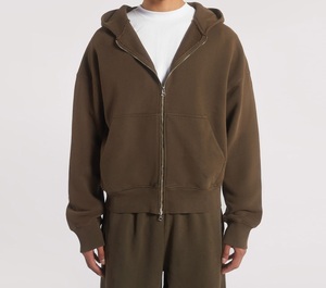 Men's Zip up Hoodie <b>Sweatshirt</b> 100% Cotton Zipper 500gsm Hoodie Heavyweight Plus Size French Terry Blank Hoodie <b>Sweatshirt</b> - Product Image 1