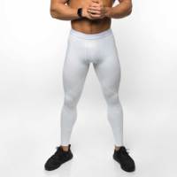 Collants de course pour hommes Leggings de sport Compression Séchage rapide Longueur cheville Taille élastique Spandex/Polyester Slim Sexy Gym Fitness