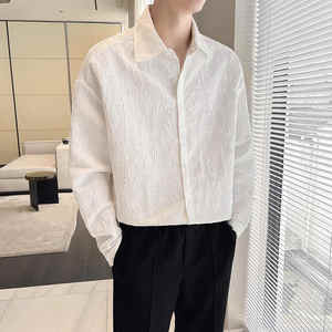 Chemises respirantes de qualité supérieure pour hommes | Chemises à manches longues anti-rétrécies et anti-rides en blanc et noir - Product Image 4