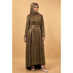 ชุดราตรีทรงเอไลน์แบบโมเดิร์น ประดับประกายระยิบระยับ แขนสั้น เอวทรงเอ็มไพร์ ยาวลากพื้น ตกแต่งลายดอกไม้ - Product Image 4