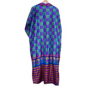 Fait à la main 100% Floral soie Kimono Robe pour les femmes Vintage recyclé vêtements de nuit thermique été automne printemps maison/hôtel utilisation - Product Image 3