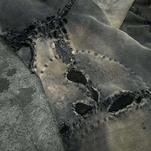 100% Cotton Fleece 450 GSM <b>Tie</b>-Dye Streetwear Hoodie with Black Distress Customize Pullover Design and Custom Logo Embroidery - Product Image 3