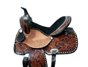 Juego de tachuelas de cuero genuino de primera calidad, monturas de carreras occidentales e inglesas para montar a caballo - Product Image 6