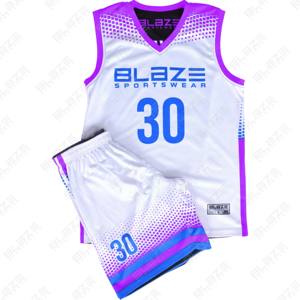 Maillot taille plus personnalisé unisexe imprimé sublimation uniformes Bsci short de basket été uniforme de basket-ball - Product Image 3