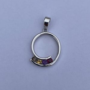 Pendentif multi-pierres Shah Gems en argent sterling 925 pour femme, turquoise naturelle, améthyste, bijoux de style religieux, motif numérique - Product Image 1