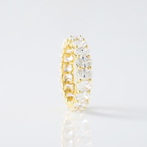 Anillo de boda de diamante cultivado en laboratorio ovalado clásico con nuevo ajuste de punta para uso diario y uso de compromiso/boda - Product Image 4