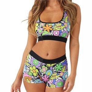 Ensemble de vêtements de sport pour femmes, vêtements de yoga, vêtements de sport, soutien-gorge de sport, short taille mi-haute, vêtements de sport de gym, ensembles de sport respirants sans couture, deux pièces - Product Image 3