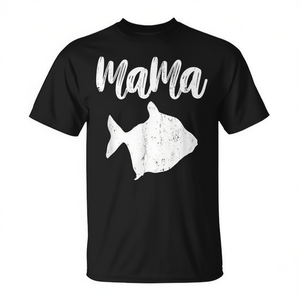 T-shirt vintage da mamma con stampa Mama Silver Dollar Fish - Product Image 2