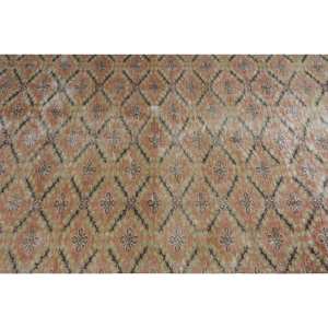 Vintage Turkish Wool <b>Rug</b> 43x84ft Large Area <b>Boho</b> Style Orange Beige Patchwork Design 10mm Thickness Latex for Hallway Room Decor - Product Image 5