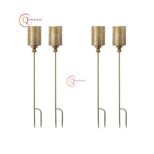 Vaisselle Bougeoir Bougeoir en Métal Logo Personnalisé Disponible Pot à Bougie Unique Fournitures d'Éclairage Moderne de l'Inde - Product Image 3