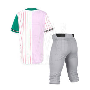 2025 ensemble d'uniformes de Baseball de haute qualité avec pantalon 100% tissu Polyester évacuation de l'humidité séchage rapide nom d'équipe personnalisé unisexe adulte - Product Image 2
