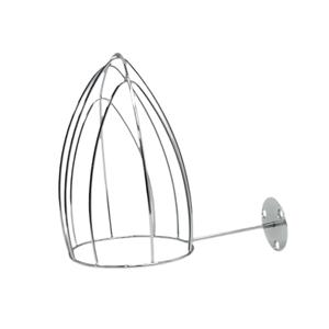 ชั้นวางหมวกโลหะสองชั้นแบบตั้งพื้น ดีไซน์คลาสสิก สีเงิน - Product Image 1