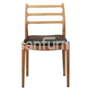 Sillas de comedor y Jardín de madera natural estilo japonés hecho a mano de madera maciza hogar jardín y comedor muebles con cojín suave - Product Image 3