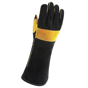 Gants de travail en cuir de haute qualité, protecteurs et imperméables pour la conduite et la soudure, gants doublés en polaire pour l'usine, gants enduits - Product Image 2