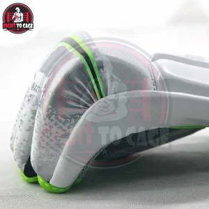 Green & Black Customizable MMA Gloves with Hook & Loop Closure Leather/Microfiber <b>Material</b> Lightweight & Durable for Adult Use - Product Image 3