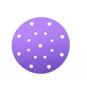 Grinder menunjang cat mobil amplas ungu keramik abrasif penghangat penghangat pemanas kertas pasir otomotif disk amplas