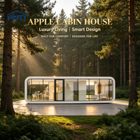 Maisonnette préfabriquée Apple Cabin House, résistante aux intempéries, petite maison moderne, salle de jardin, maison d'hôtes en plein air, 20 pieds, 40 pieds, maison modulaire