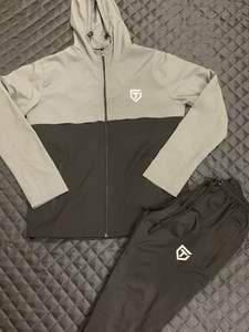 Survêtement Homme Grande Taille Hiver Automne Coupe Slim à Capuche Streetwear Uni Design Personnalisé Veste Légère Pantalon Micro-Extensible - Product Image 6