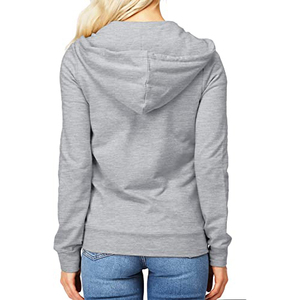 Sweat à capuche court à fermeture éclair pour femme, Logo personnalisé, décontracté - Product Image 4