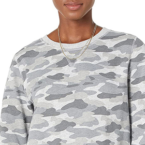 Sweat-shirt personnalisé de haute qualité pour femmes Sweat-shirt à col rond en molleton de coton - Product Image 6