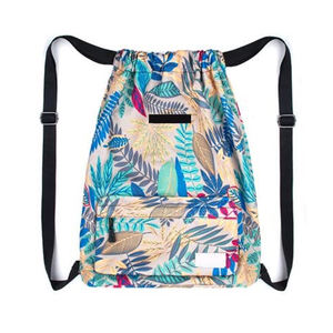 กระเป๋าเป้สะพายหลังสำหรับเล่นโยคะกระเป๋าหูรูดสำหรับเดินทางผ้าโพลีเอสเตอร์แบบเรียบมีซิป - Product Image 4