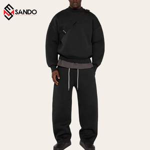 Vente en gros OEM Pantalon de jogging ample décontracté taille moyenne pour hommes avec logo personnalisé imprimé pantalon de survêtement vierge avec techniques brodées - Product Image 6