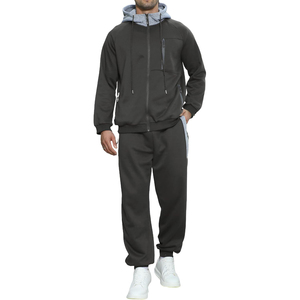 Chándal de entrenamiento para hombre personalizado, ropa deportiva de dos piezas para correr, ropa de gimnasio de invierno - Product Image 1