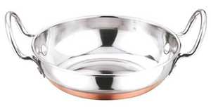 High Quality Stainless Steel <b>Kadhai</b> Fry Pan with Two Side Handles & Free Serving Spoon 4L Capacity Classic Design - Product Image 4