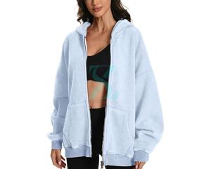 ชุดเสื้อมีฮู้ดสไตล์วินเทจมีซิปซักกรดชุดเสื้อครอปแบบมีฮู้ดเฮฟวี่เวทสำหรับผู้หญิงเสื้อครอปฟิตเนสเสื้อครอปท็อปมีผลกระทบสูงสำหรับใส่ไปยิม - Product Image 2