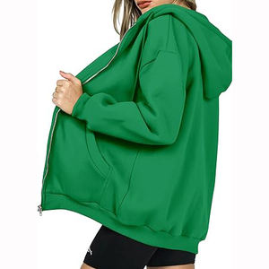 Sweat à capuche zippé pour femmes Veste polaire Sweat à capuche zippé rose à capuche zippé pour femmes - Product Image 4