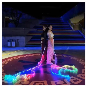 Rubans de <span class=keywords><strong>gymnastique</strong></span> lumineux colorés <span class=keywords><strong>danse</strong></span> Rgb lueur Led Poi <span class=keywords><strong>ruban</strong></span> LED <span class=keywords><strong>ruban</strong></span> de <span class=keywords><strong>gymnastique</strong></span> <span class=keywords><strong>rythmique</strong></span> pour accessoires de main de <span class=keywords><strong>danse</strong></span> du ventre - Product Image 2