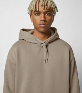 Venta al por mayor de alta calidad de algodón francés Terry Drop Shoulders Sudadera con capucha térmica de gran tamaño Pullover Hoodies Plain Unisex Custom Hoodies - Product Image 3